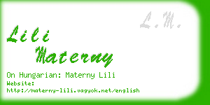 lili materny business card